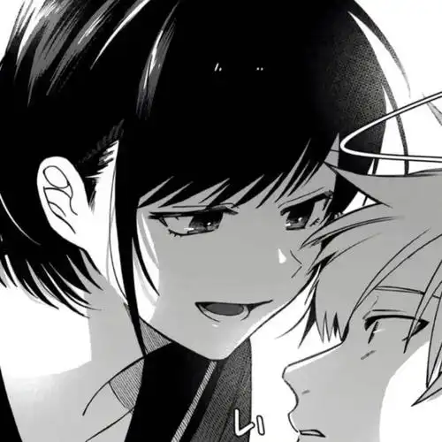 进来拿丧系 黑白简约漫画风动漫情侣头像