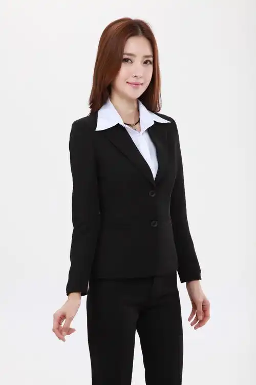 新款职业女装 免烫修身套装西装 ol工作服