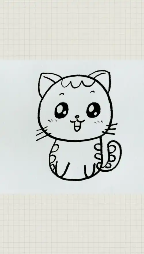 每天更新简笔画#小猫咪