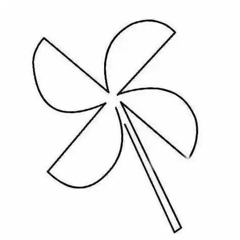 风车轮子简笔画