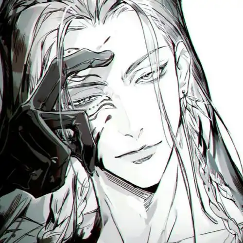 冷酷的黑白男生头像