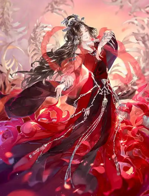 古风少女动漫绘图愿我如星君如月