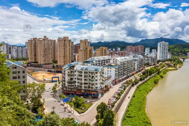 中国福建省三明市建宁县城市风光