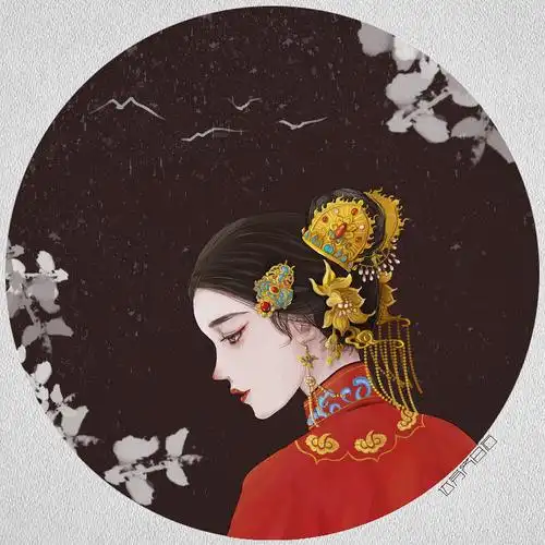 古风嫁衣美人 插画|插画|创作习作|freya_su - 原创