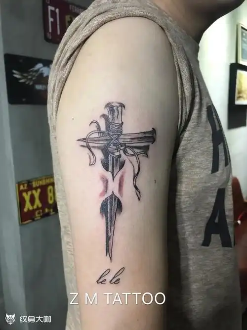 十字架_纹身图案手稿图片_山野的纹身作品集