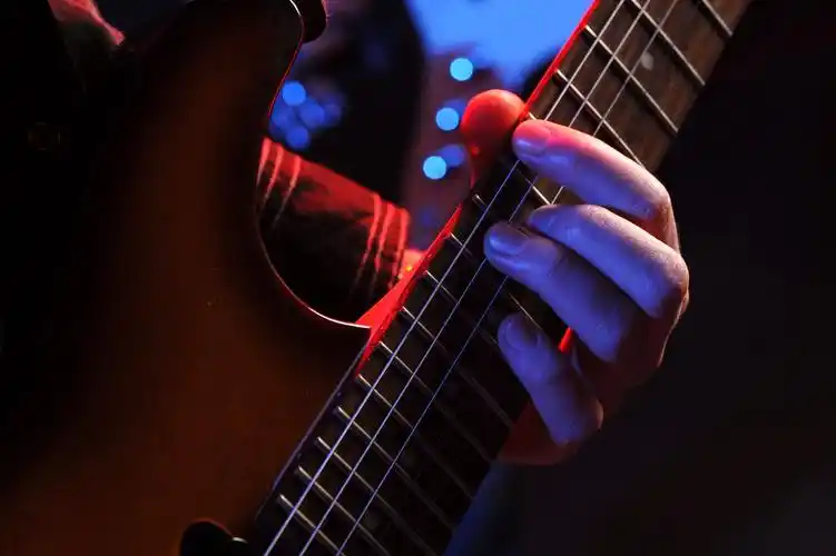 吉他手,摇滚,手,特写