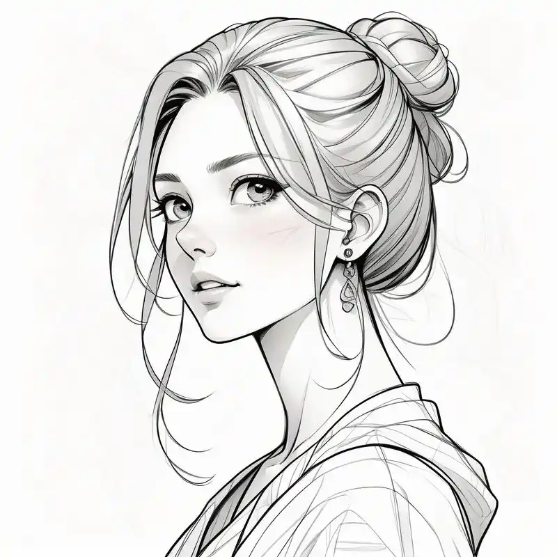 96侧面女生头像,唯美至极96 探索侧颜之美,女生的温婉与魅力在