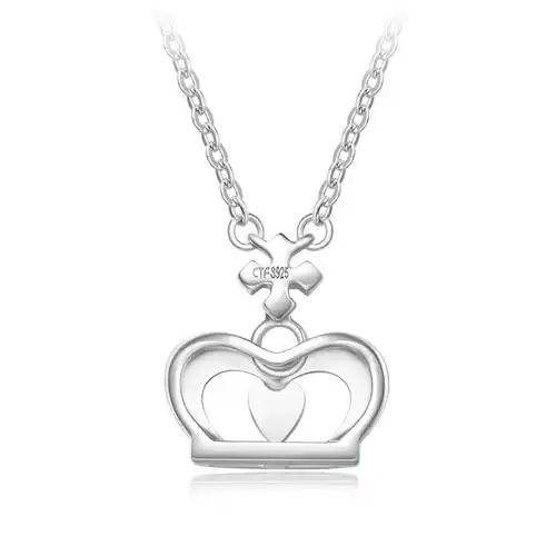 周大福 925银 皇冠项链