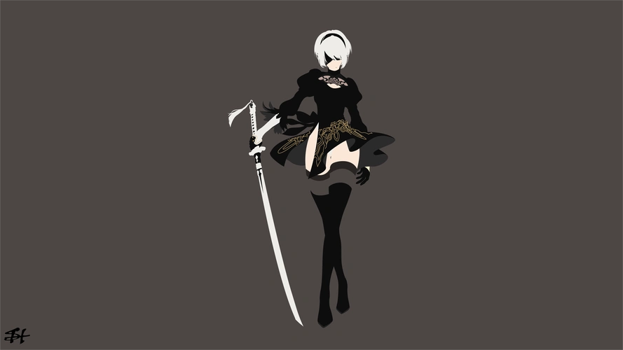 automata,minimalism,nier,vector,壁纸,高清壁纸人物,虚拟人物,2