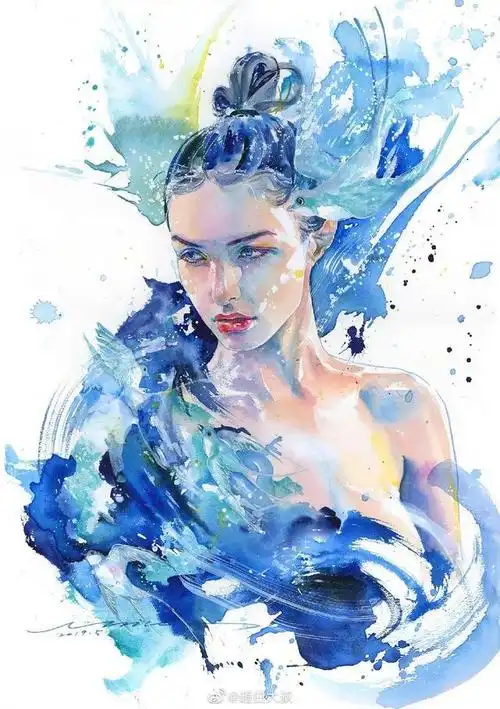 美到窒息!他的水彩画充满了水墨般的意境,质感更是无人能及