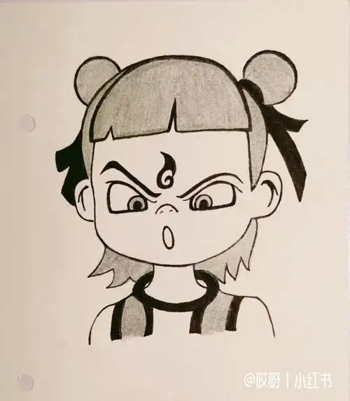 绘画  #我的随手画  #寻找小红书绘画大神  #哪吒 #简笔画教程