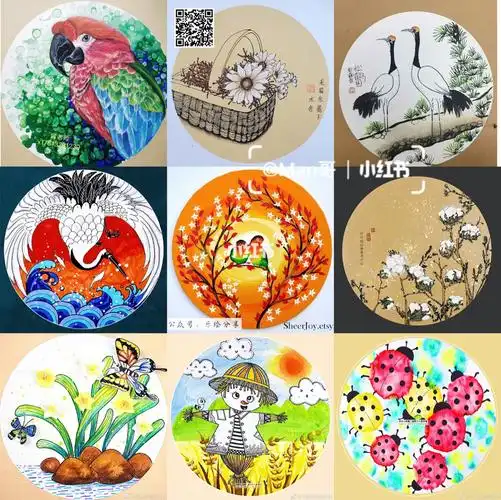 创意美术分享图01圆形87画画