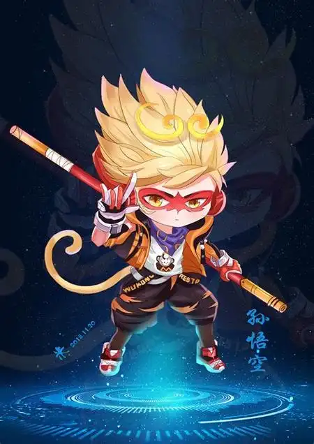 王者荣耀q版-孙悟空|插画|创作习作|米酱设计师 - 原创作品 - 站酷 .