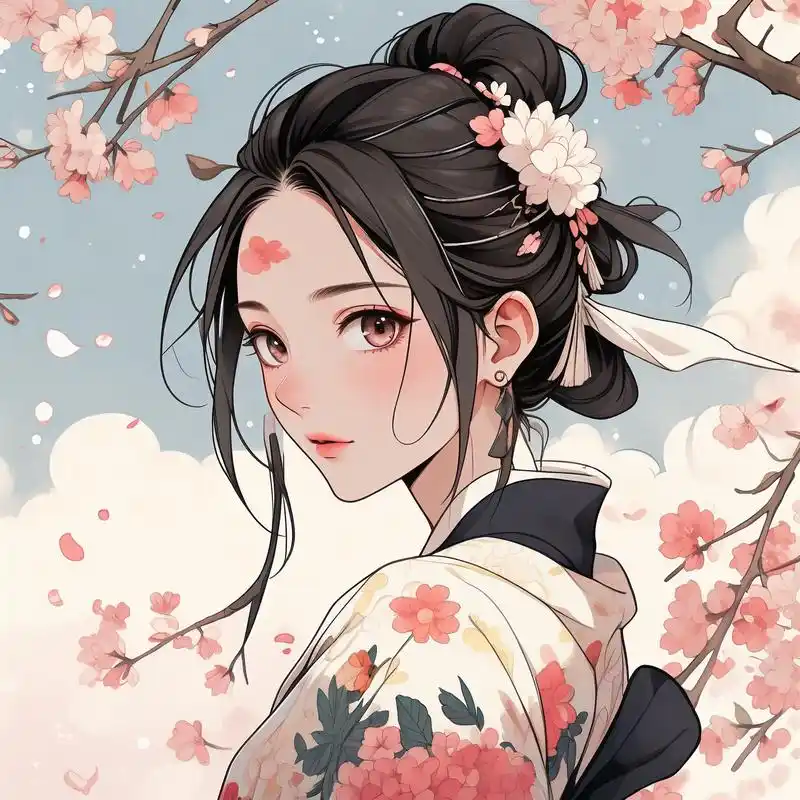 浮世绘风韵94女生侧颜头像