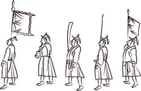 古代火柴人士兵打仗简笔画