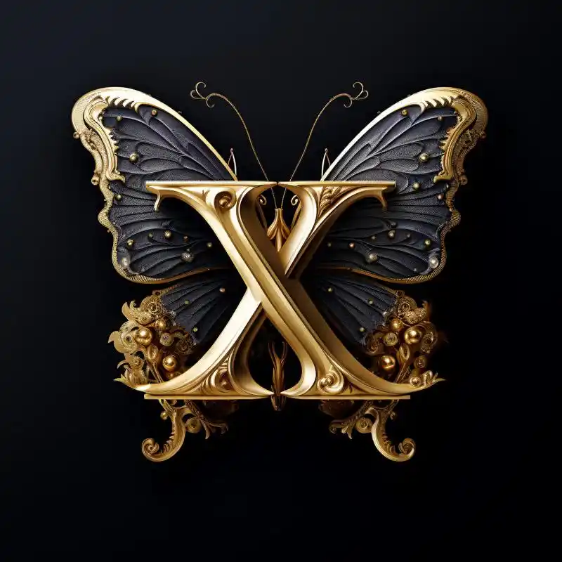 蝶恋花版和创意水钻版字母头像,这种浮夸风格的头像,喜欢吗