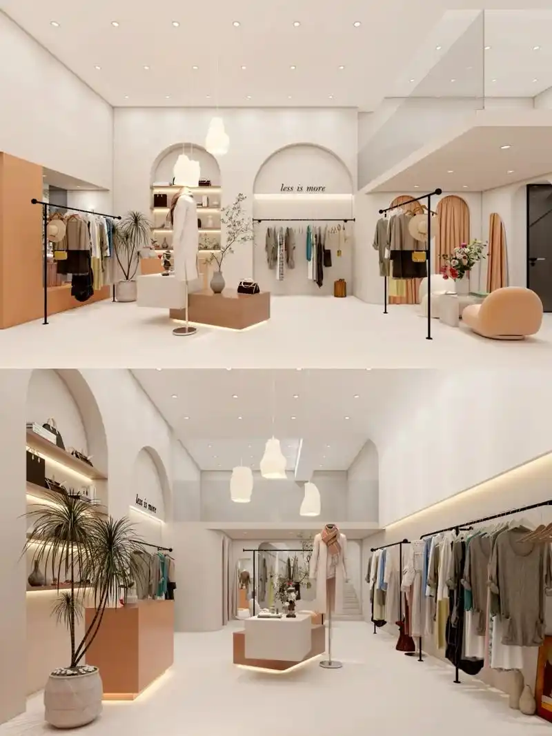 广州店铺装修服装店设计.80平现代简约风格服装店#服装店装修