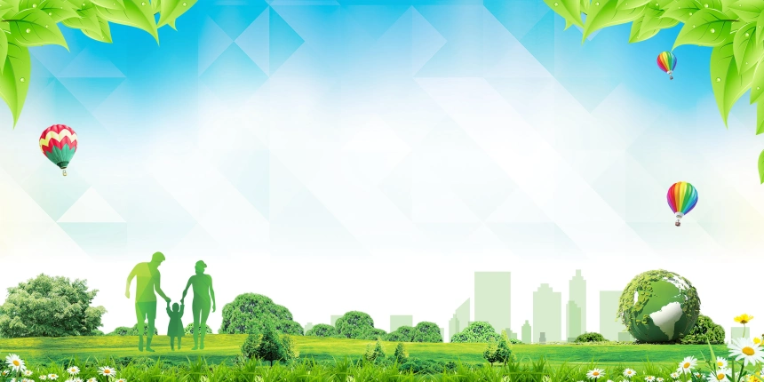 中国人口日公益横版设计背景模板