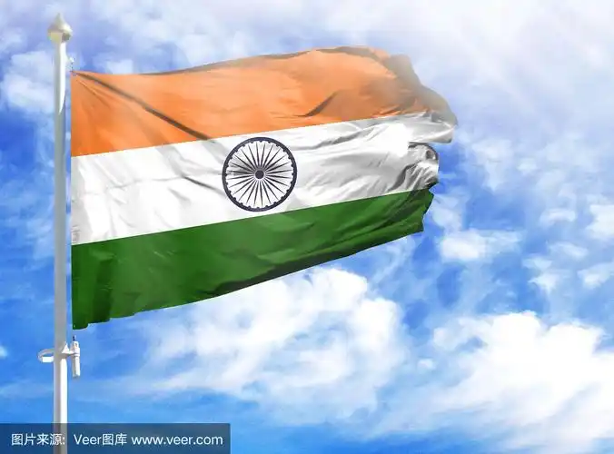旗杆上挂着印度国旗