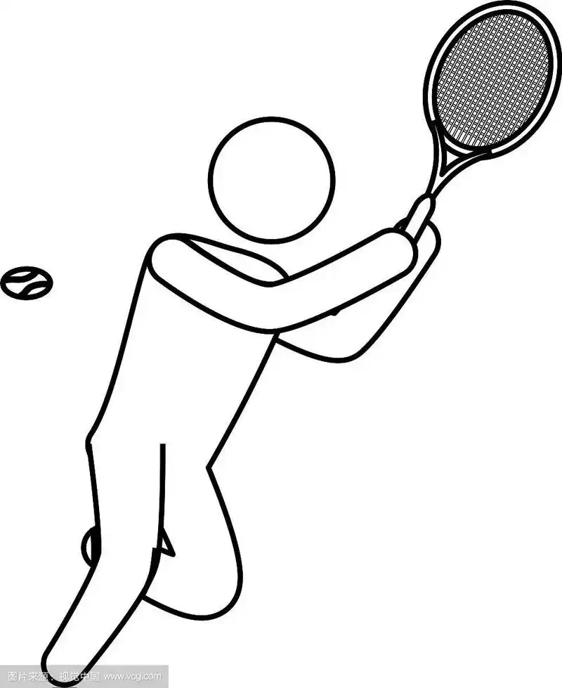 网球运动员象形图