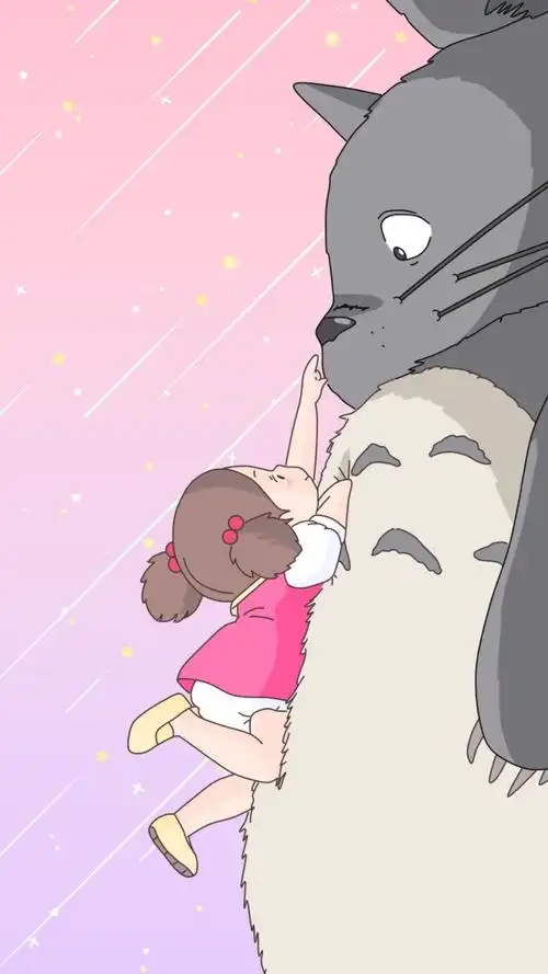 粉色壁纸 · 龙猫