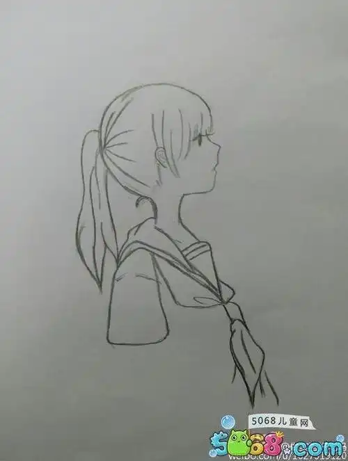 简笔画马尾辫女孩头像 第5页