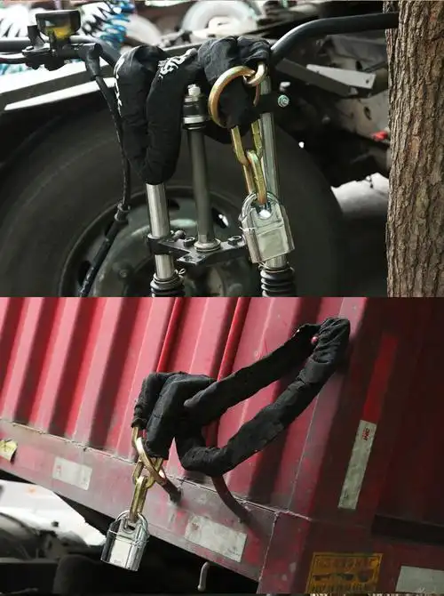 报警抗液压剪链子锁加长粗自行车电动车锁摩托车锁电瓶防盗链条锁