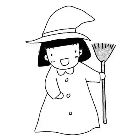 各种形象的巫婆简笔画图片大全 人物-第8张