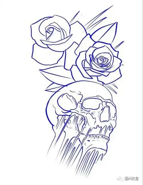 超清晰的割线纹身图稿