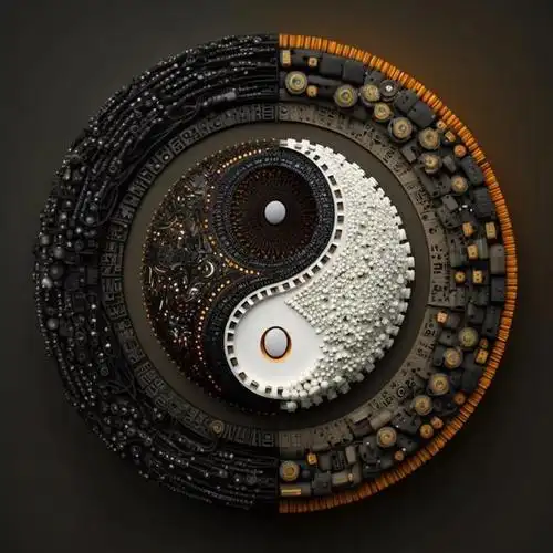 插画分享,太极阴阳相互依存,相互转化