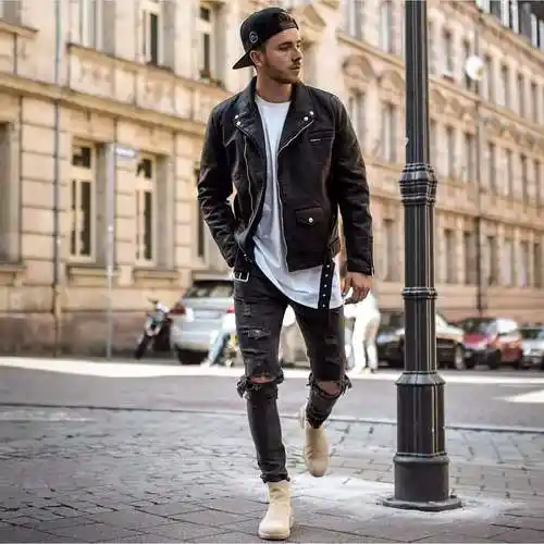 男士牛仔裤搭配什么样的上衣男士牛仔裤潮流穿搭高品质