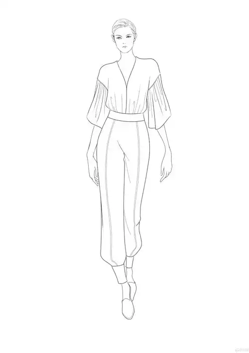 线稿 上色-服装画/服装设计手稿 - 穿针引线服装论坛