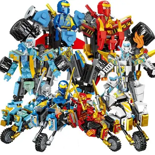 2022年新品乐高幻影忍者机甲机器人摩托车儿童拼装益智积木玩具男