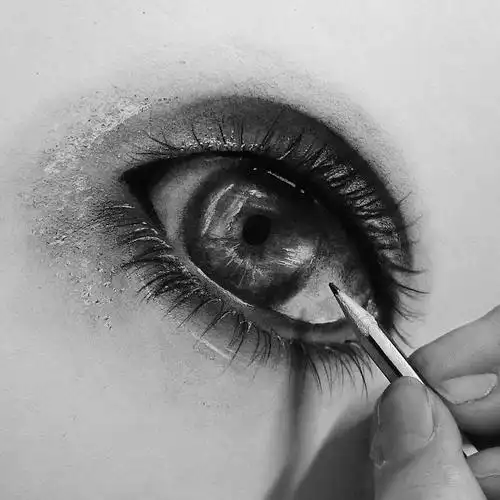 眼睛素描画欣赏
