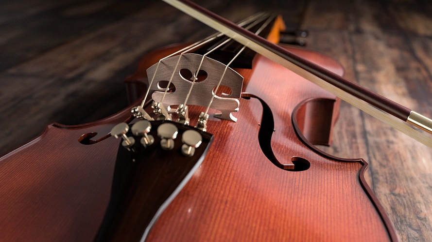 古典小提琴渲染