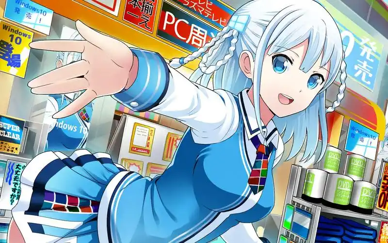 windows10win10娘主题语音展示cv野中蓝