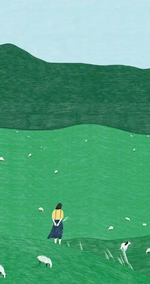 ins风绿色系壁纸希望我能成为你的小众喜好