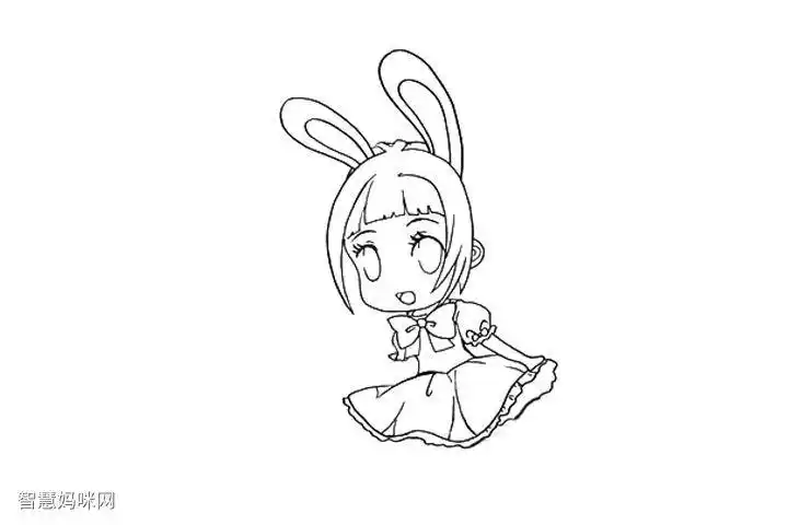 手绘q版人物长期更新中求动漫人物q版简笔画越简越好q版萌萌的少女简