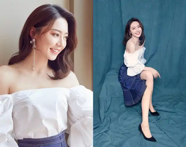 反派女黄梦莹真会穿一字肩套裙显柔美范气场不输迪丽热巴