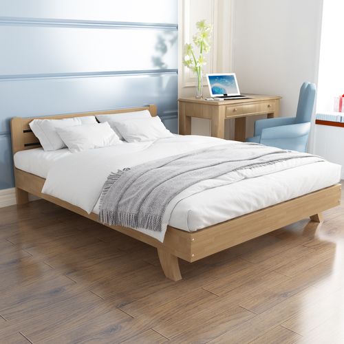 2020年新款新中式中式全实木床18米双人床135米橡胶实木床