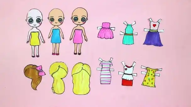 换装娃娃简笔画 换装娃娃简笔画图片