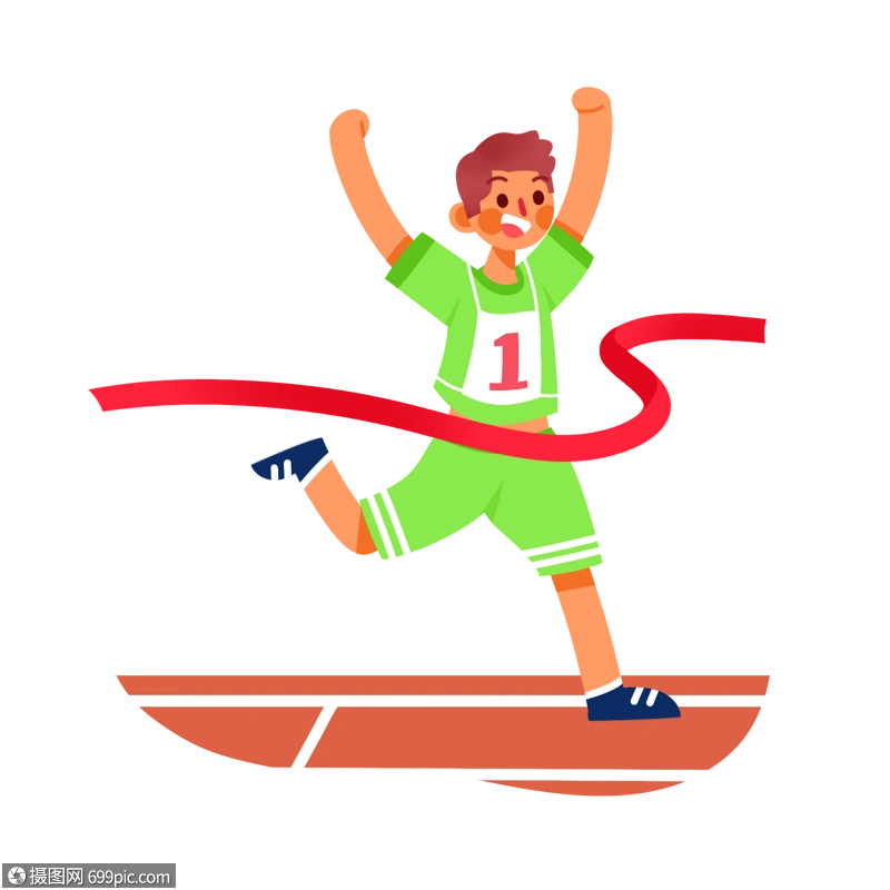 跑步男孩冲刺长跑图片