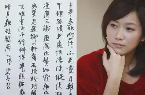 徐静蕾书法字洋溢着青春活力,严谨得令人惊叹!