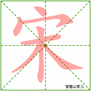宋的笔顺拼音及解释