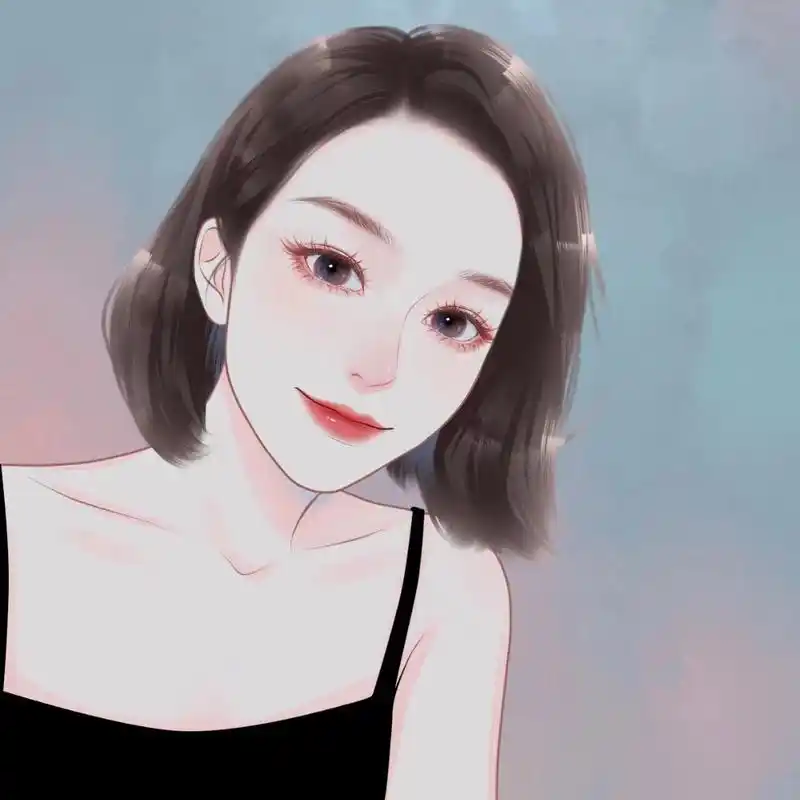 手绘头像/短发女生头像/微信头像 真人照片手绘头像  漫画人物头像