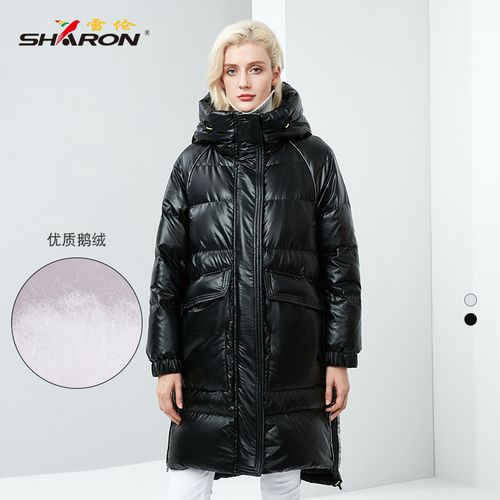 sharon/雪伦女装羽绒服2020冬季新款中长款漆面时尚鹅绒保暖20551