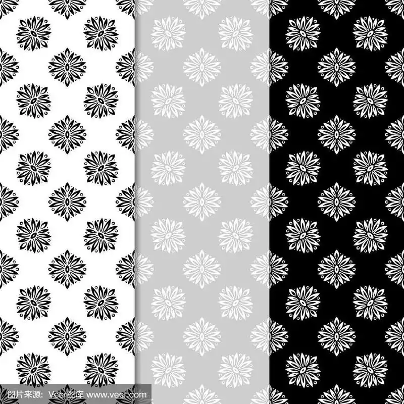 四方连续纹样,黑白图片,背景,美,艺术