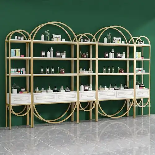 化妆品展示柜美容院产品陈列护肤品样品陈列柜置物架美甲商用展示柜