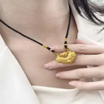 芙娜芬黄金锁包999足金黄金平安锁珐琅珍珠锦鲤项链双鱼吊坠送女友