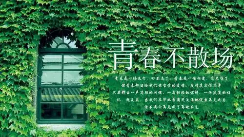 绿色清新致青春毕业季留念同学会电子相册ppt